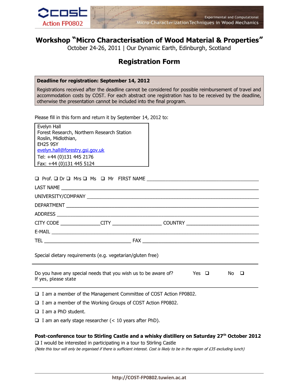 Workshop Hierarchical Structure and Mechanical Characterization of Wood