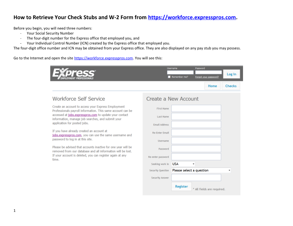 How to Retrieve Your Check Stubs and W-2 Form from