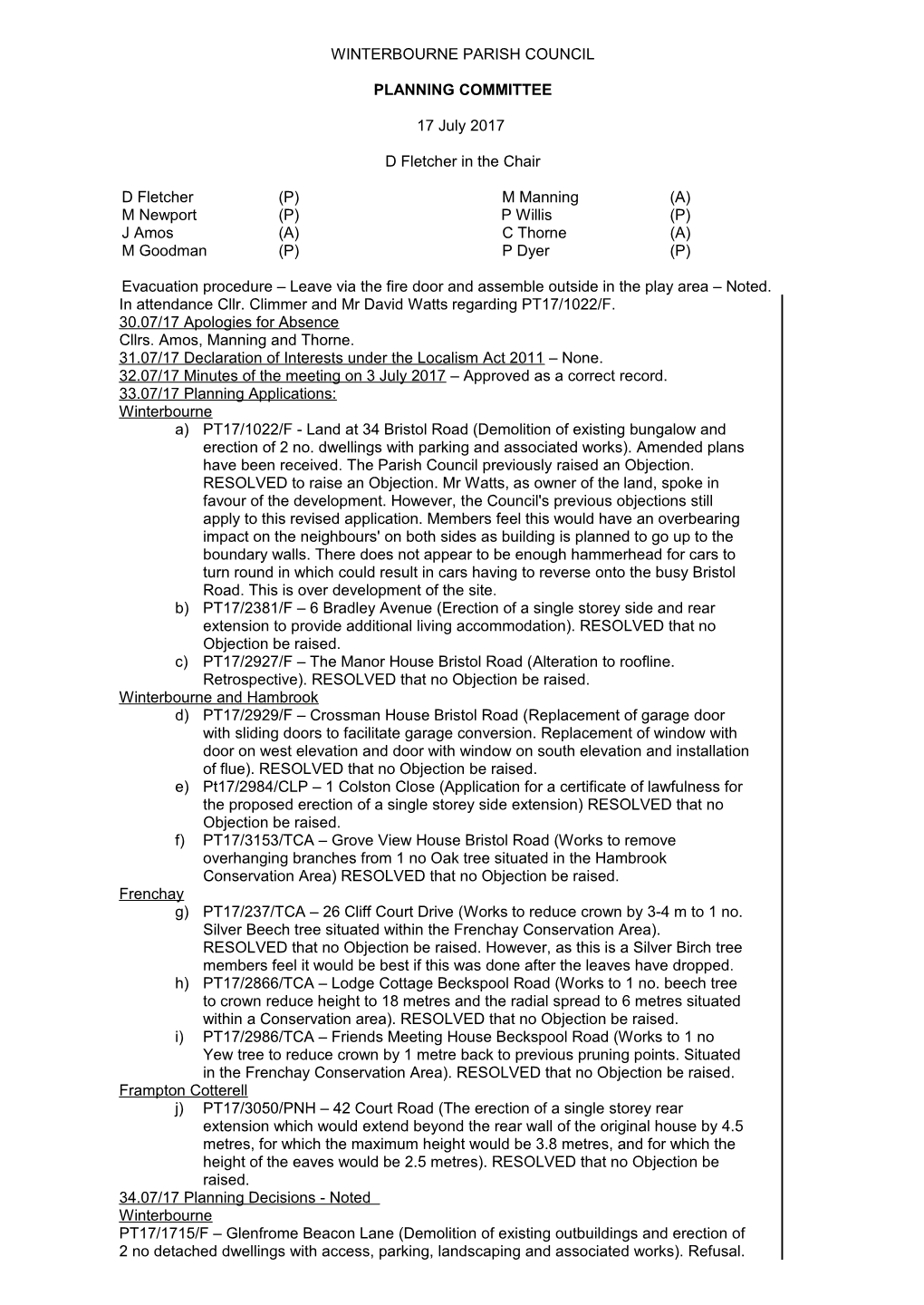 Winterbourne Parish Council s2