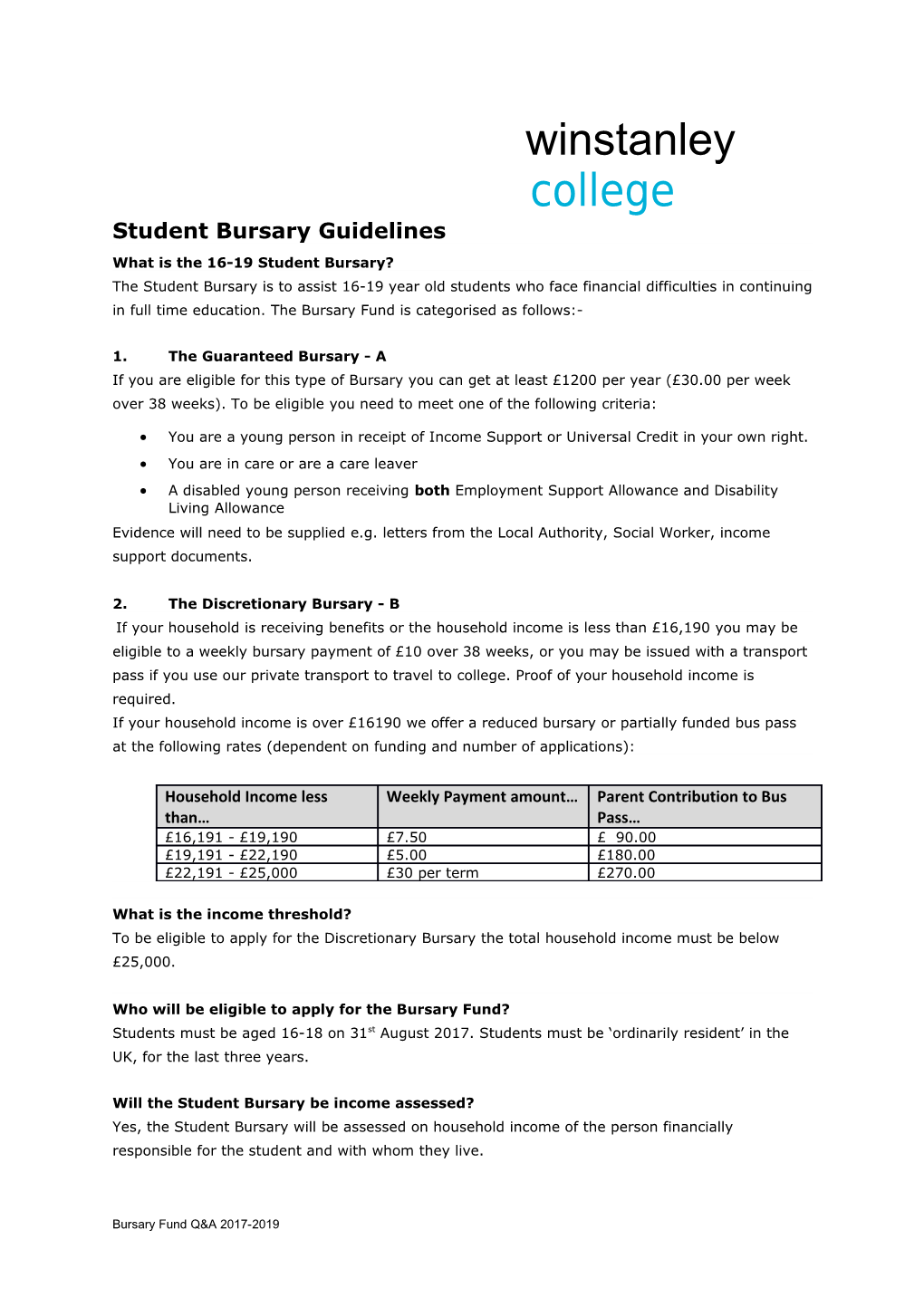What Is the 16-19 Student Bursary?