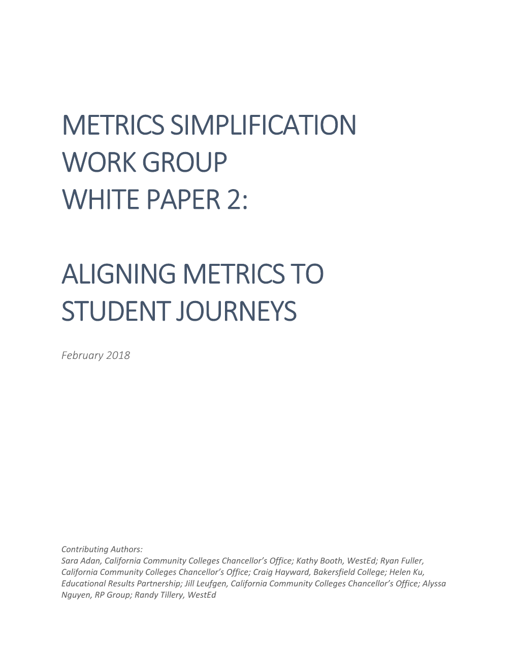 Metrics Simplification