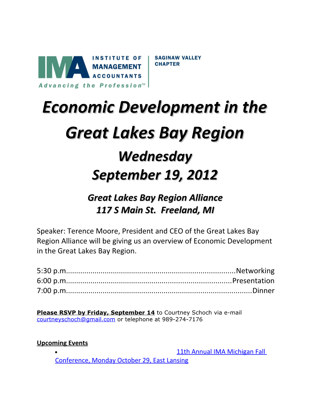 Economic Development in the Great Lakes Bay Region