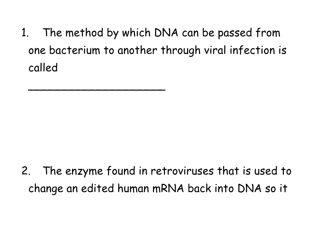 3. Type of RNA That Has an ANTICODON Sequence and Carries an Amino Acid