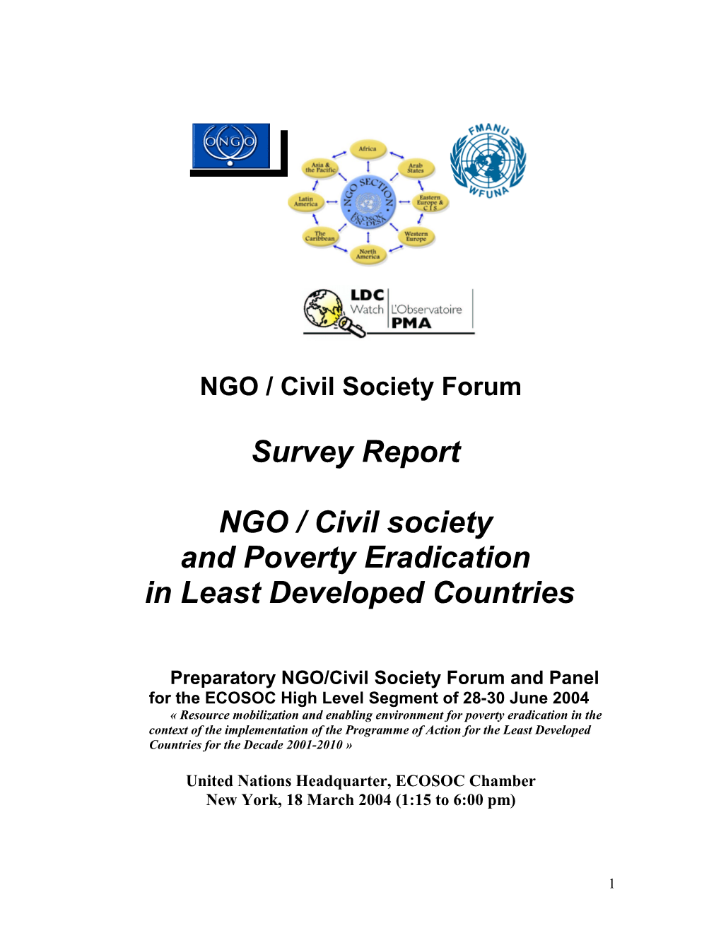 Preparatory NGO/Civil Society Forum