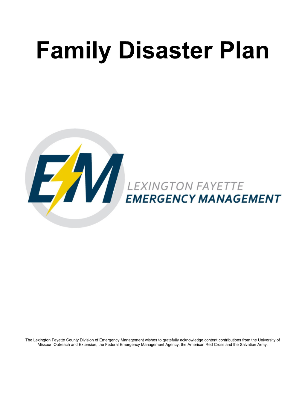 Household Safety and Emergency Plan