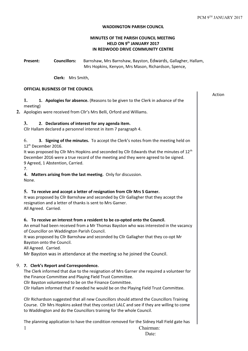 Minutes of the Parish Council Meeting s3