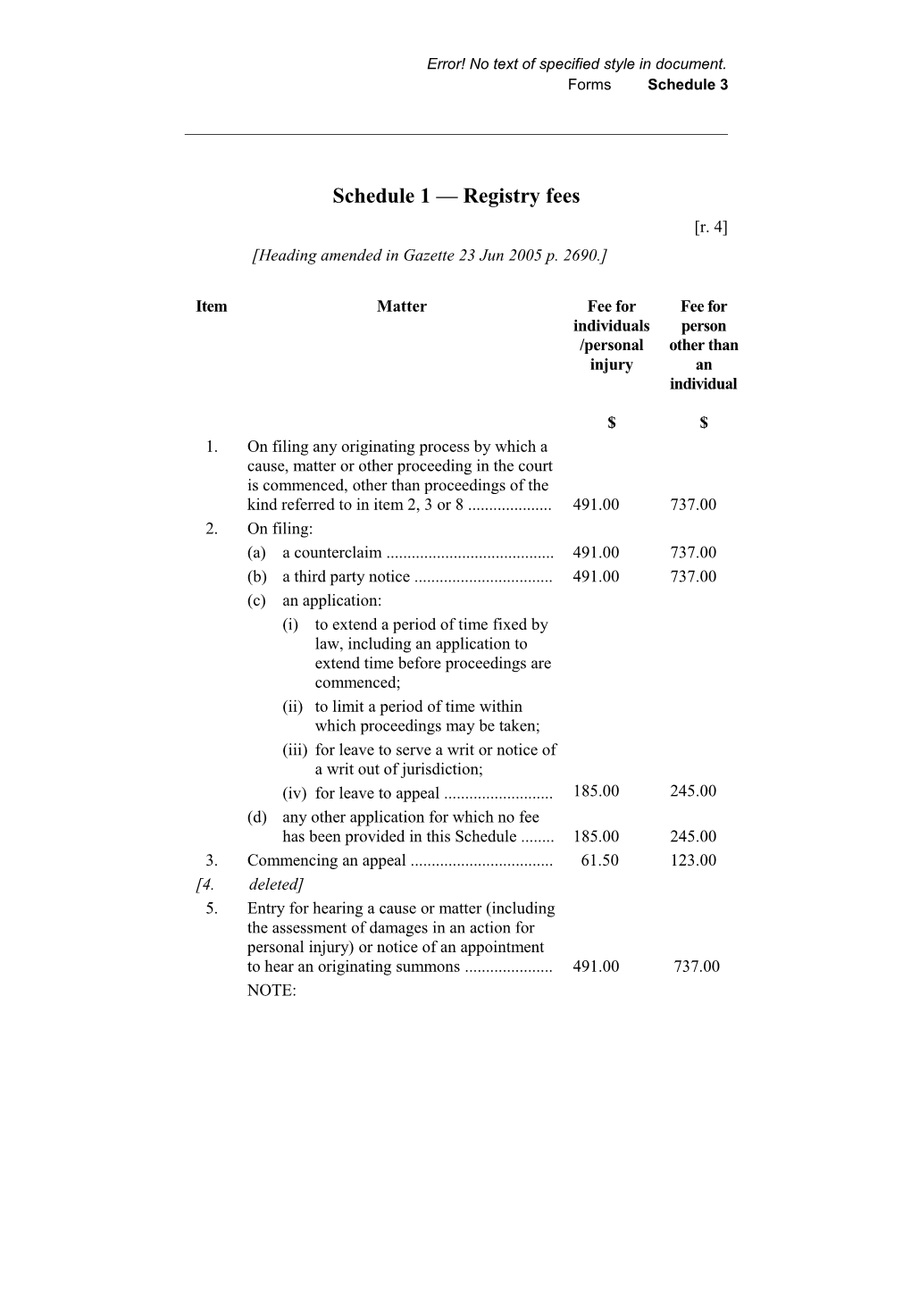 District Court (Fees) Regulations 2002 - 01-B0-00