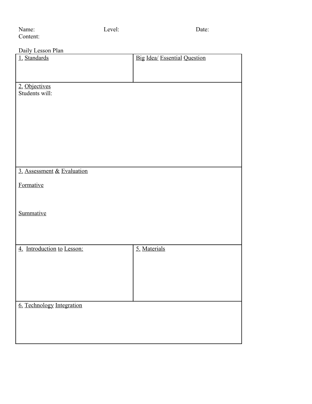 Follow-Up Reflection (Completed After the Lesson Has Been Taught)