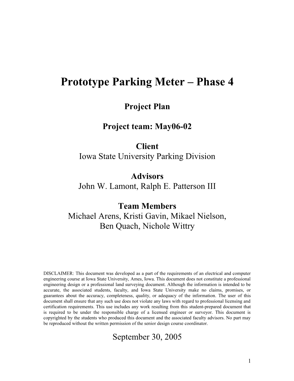 Prototype Parking Meter Phase 4