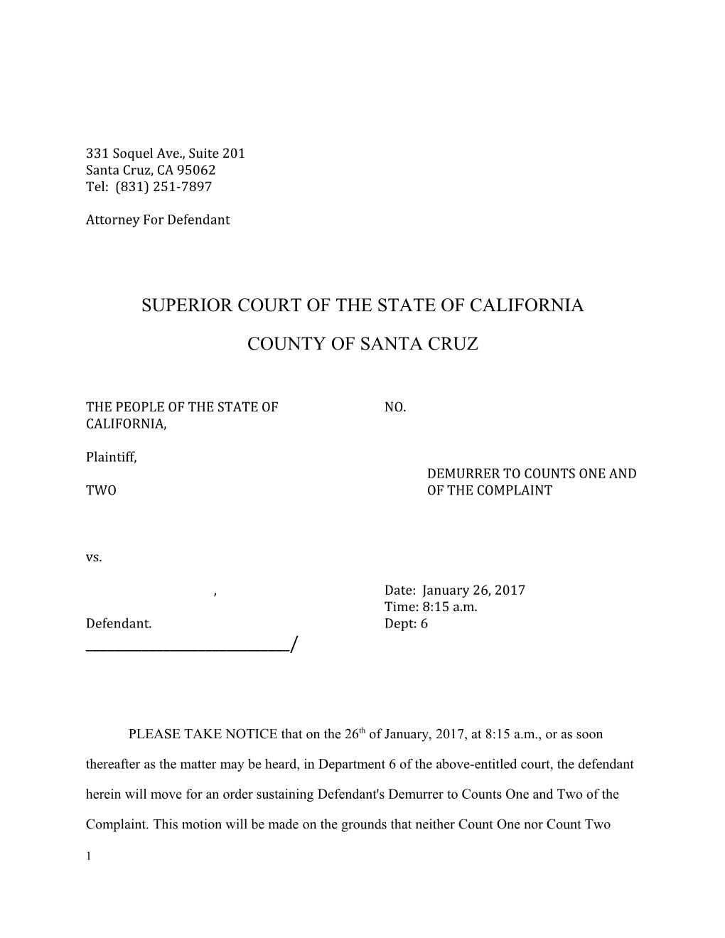 Superior Court of the State of California s6