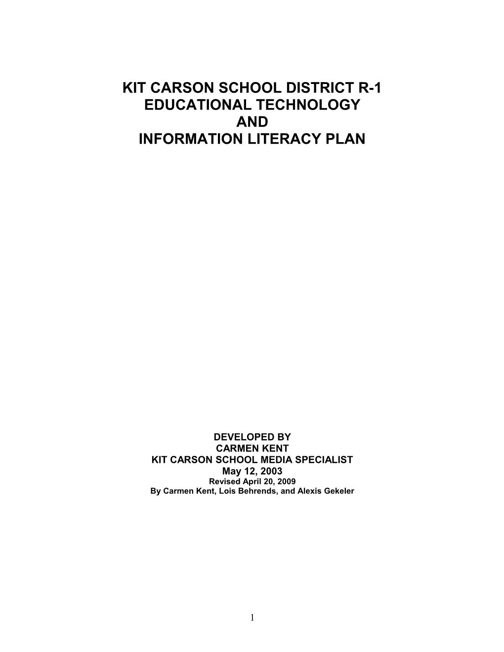 Kit Carson School District R-1