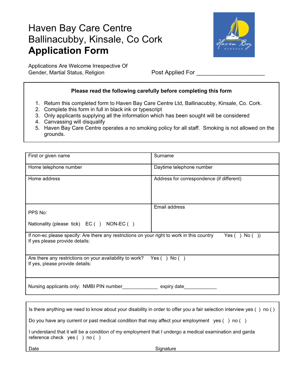 Applications Are Welcome Irrespective Of