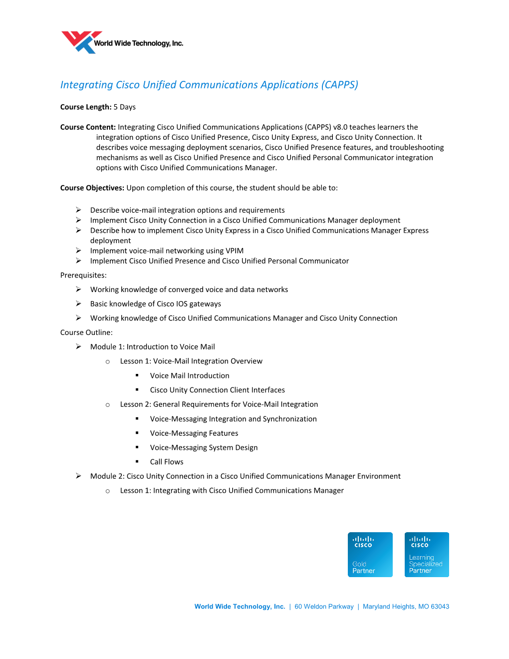 Integrating Cisco Unified Communications Applications (CAPPS)