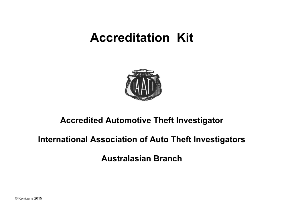 Accredited Automotive Theft Investigator