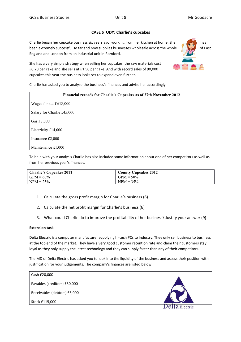 GCSE Business Studiesunit 8Mr Goodacre