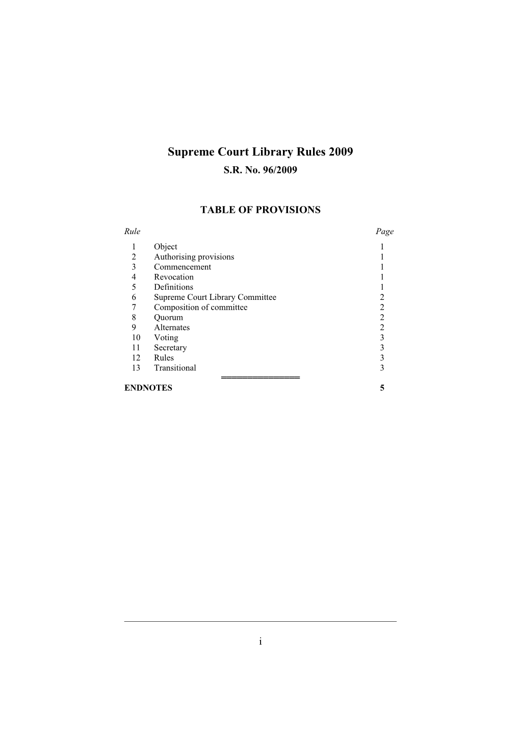 Supreme Court Library Rules 2009