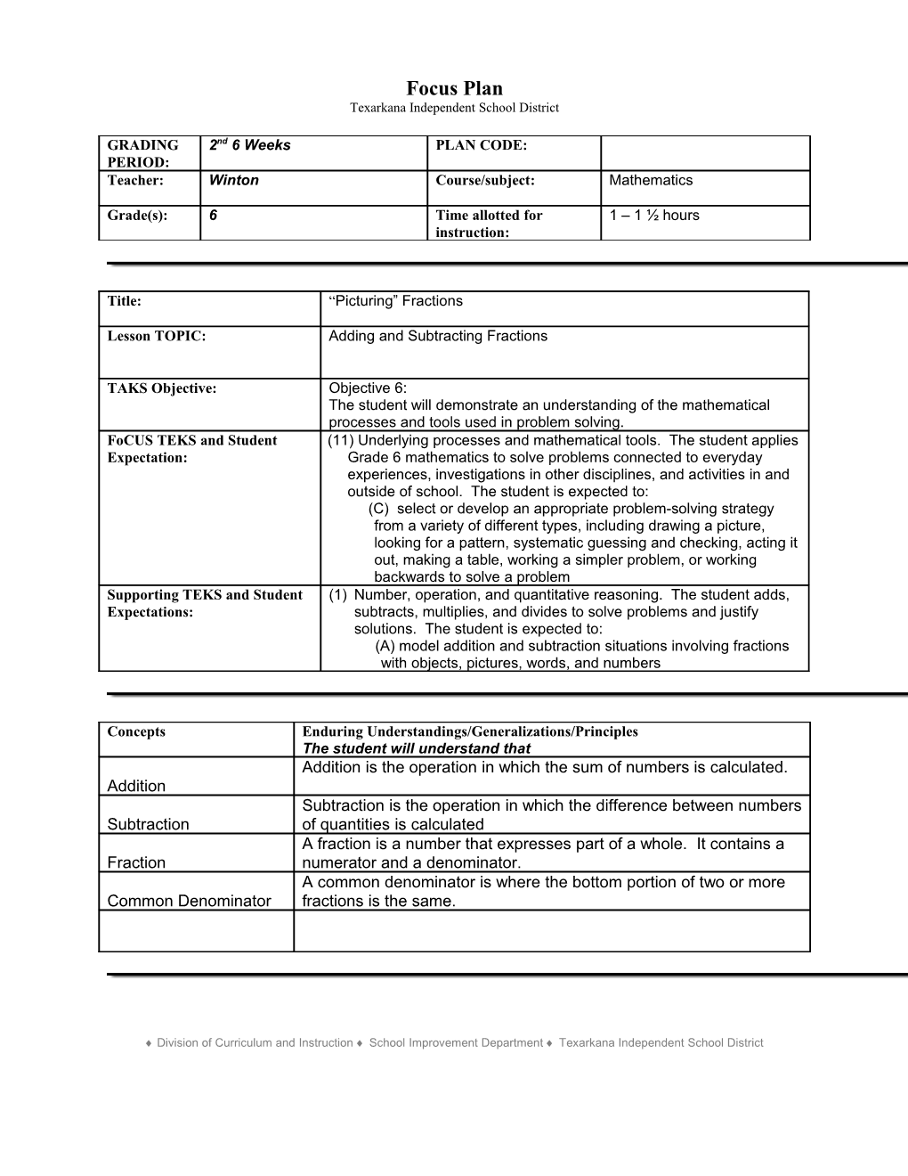 TEKS Lesson Plan/Unit Plan s9