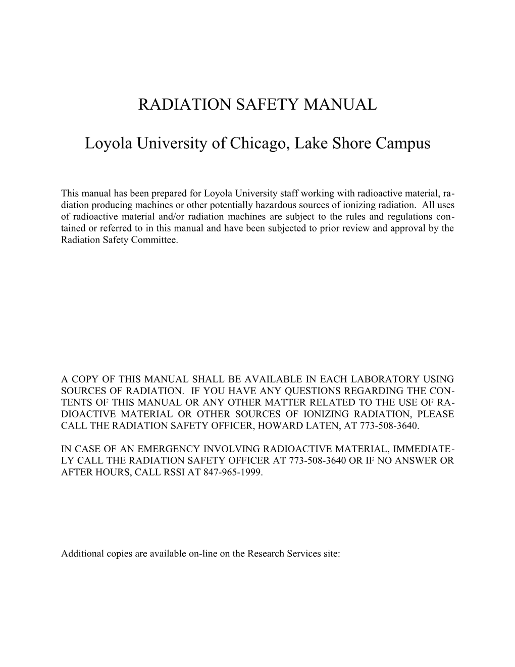 Radiation Safety Manual s1