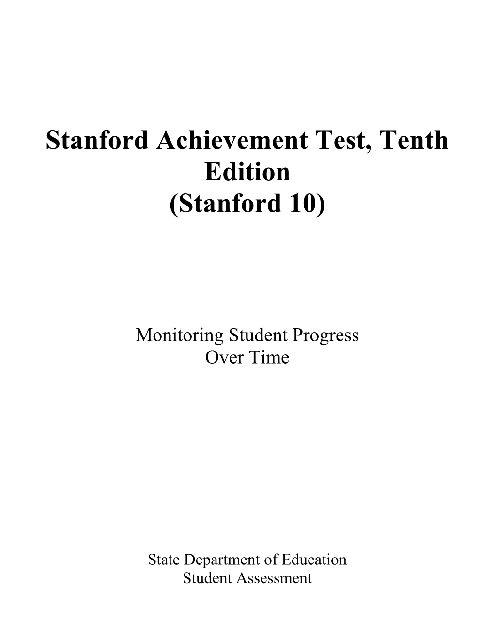 Stanford Achievement Test