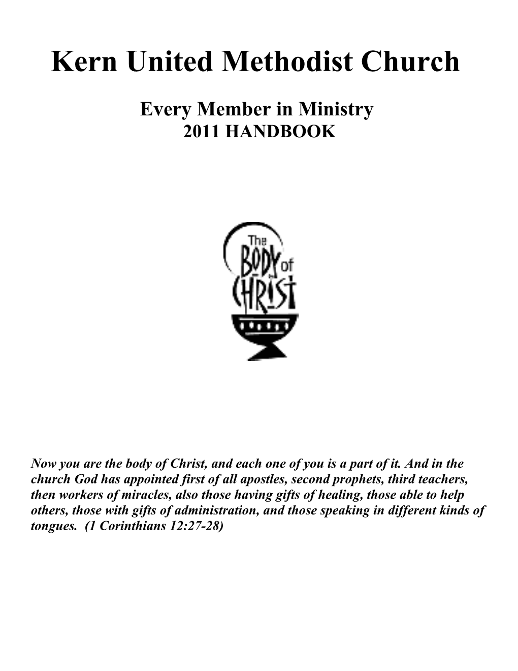 Kern UMC Ministry Opportunities