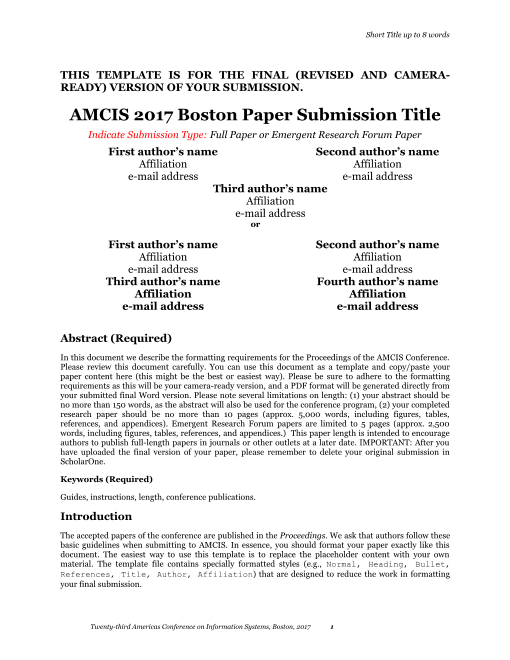 AMCIS 2015 Proceedings Template