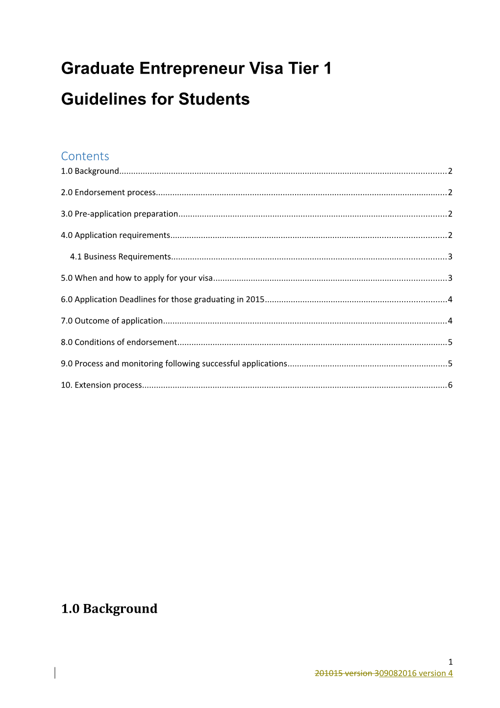 Graduate Entrepreneur Visa Tier 1