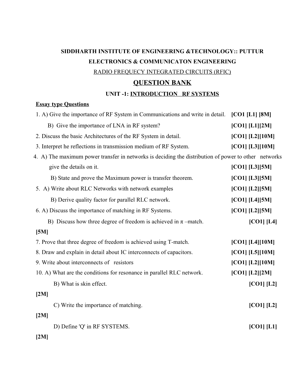 Siddharth Institute of Engineering &Technology Puttur