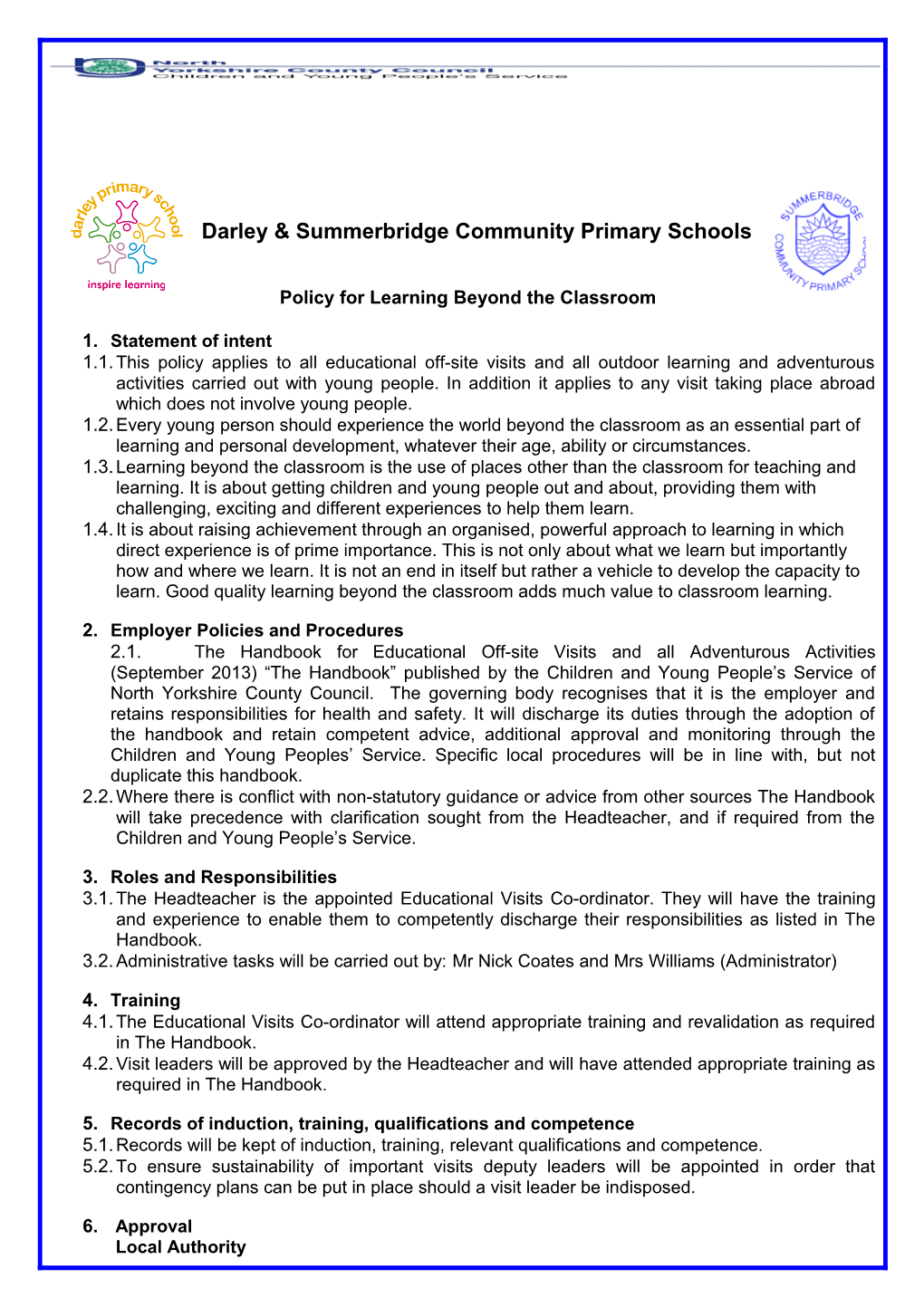 Darley & Summerbridge Community Primary Schools