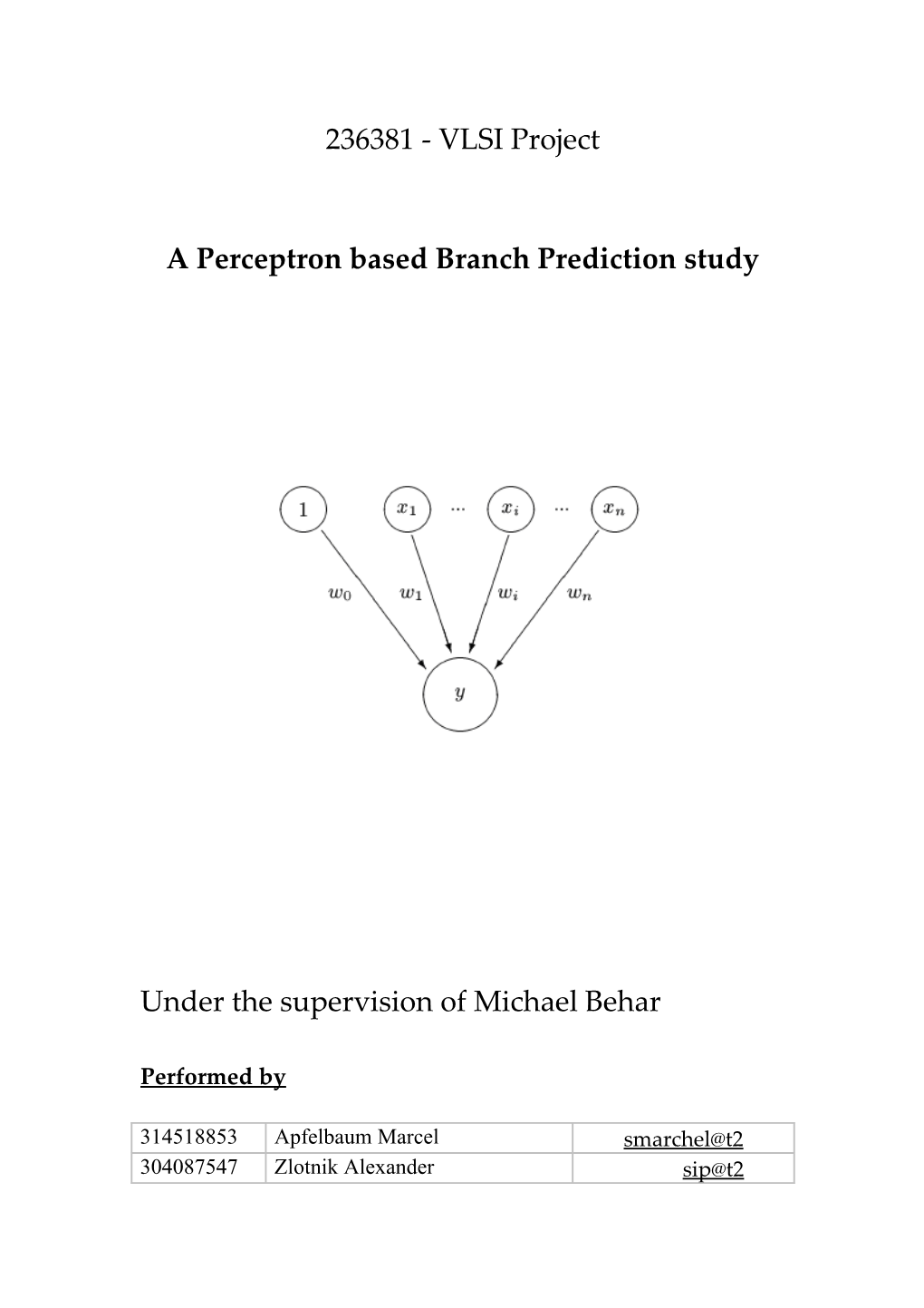 A Perceptron Based Branch Prediction Study