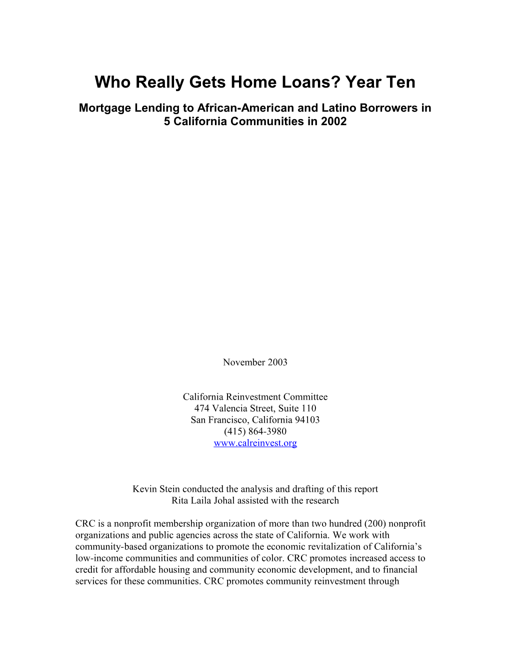 Who Really Gets Home Loans