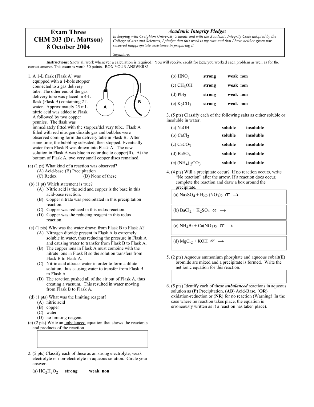 Practice Exam One