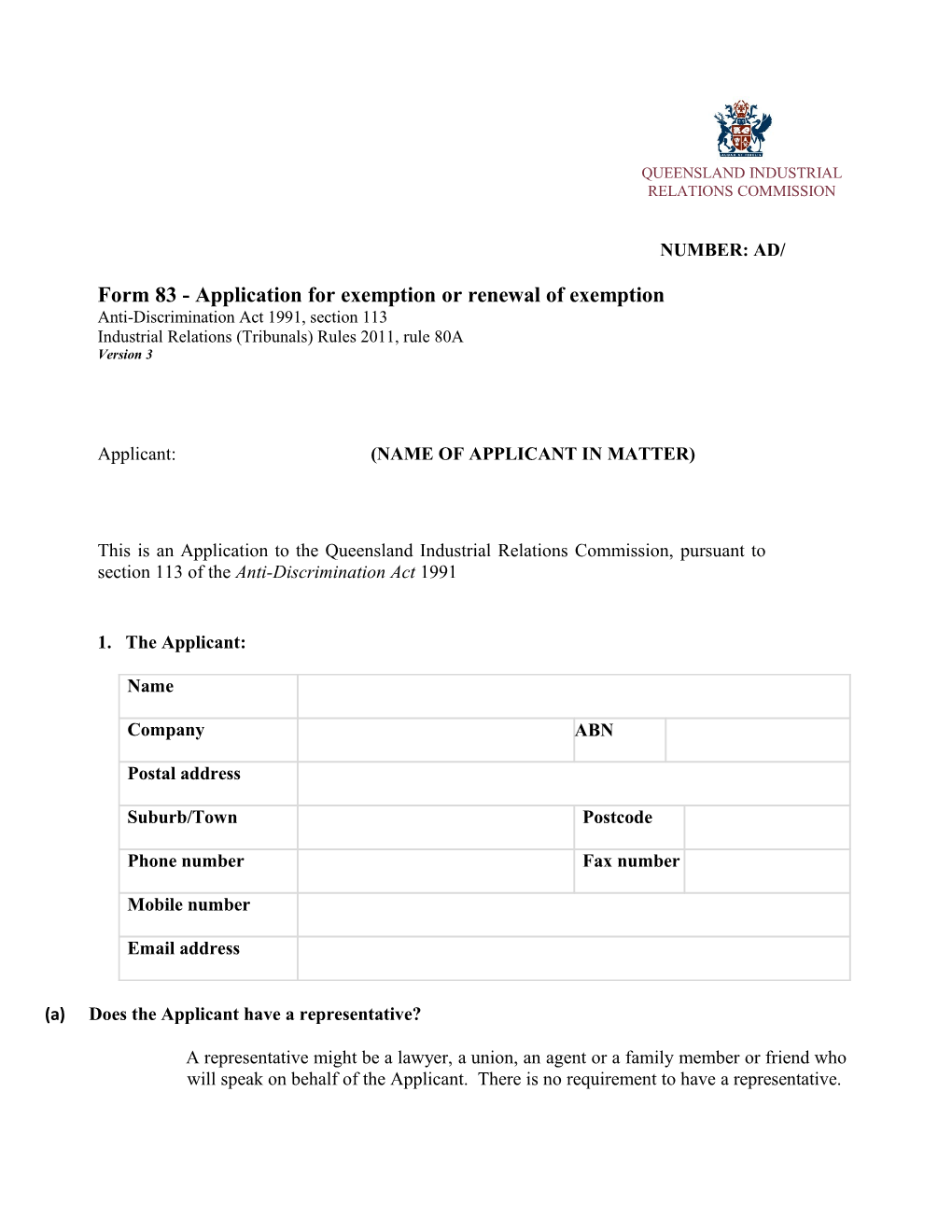 Form 9 - WCR Notice of Appeal