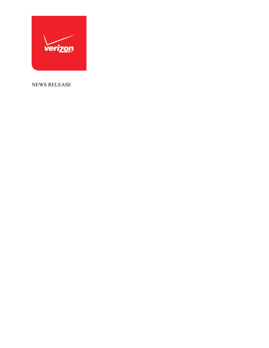 Verizon News Release, Page