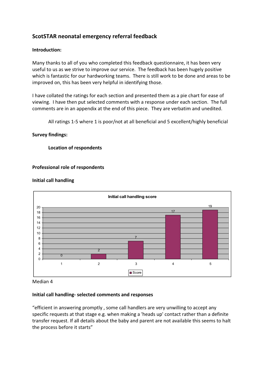 Scotstar Neonatal Emergency Referral Feedback