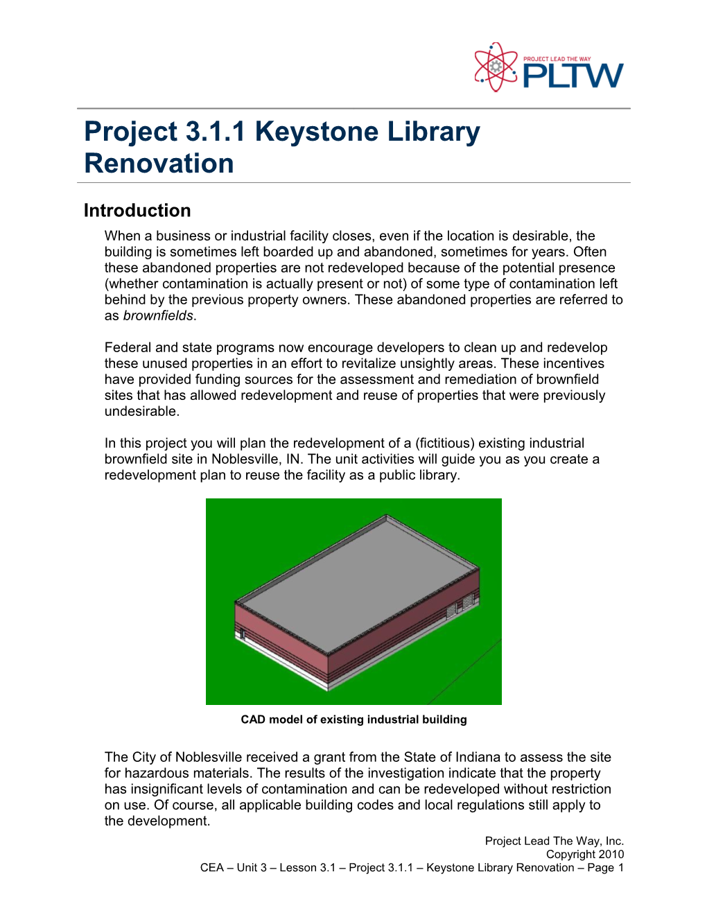 Project 3.1.1 Keystone Library Renovation