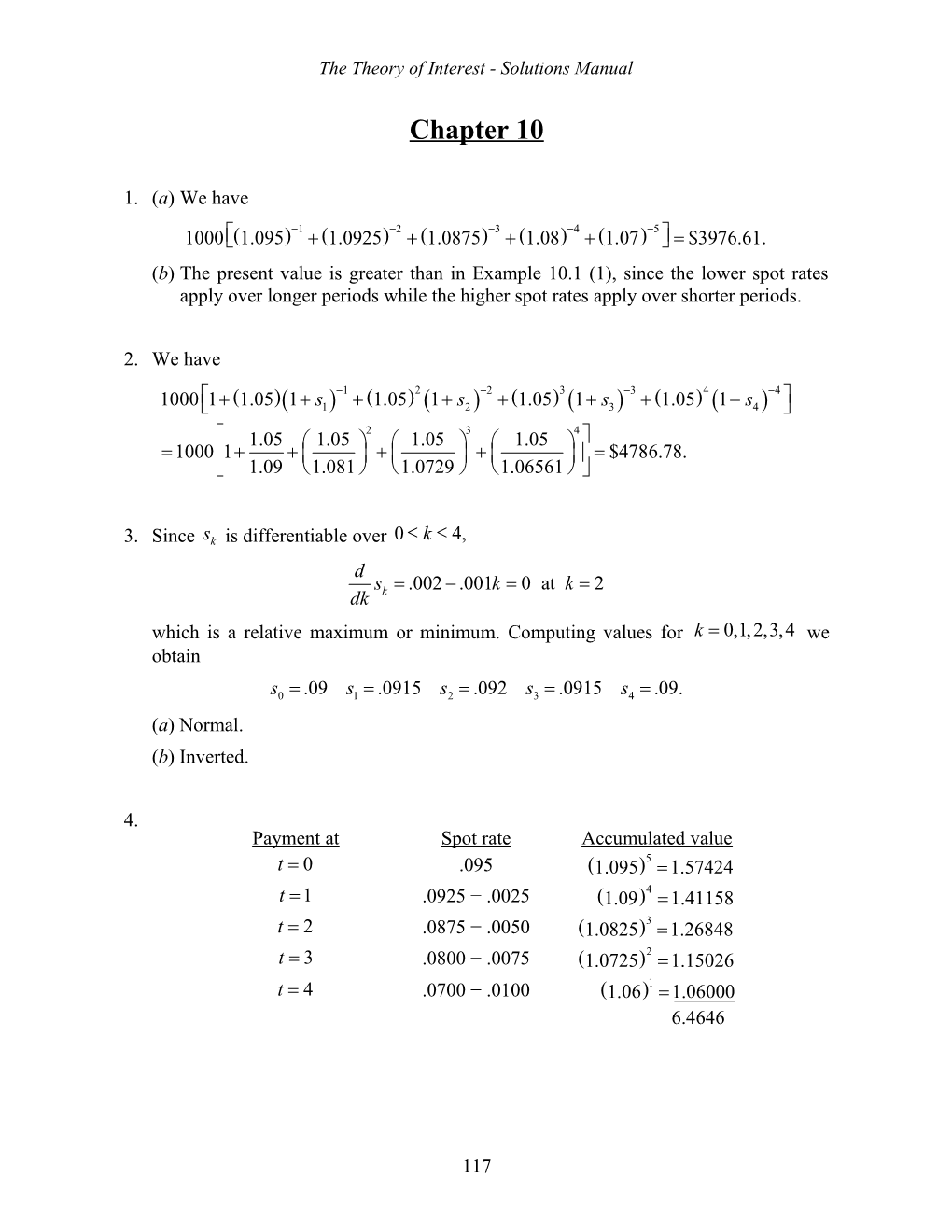 The Theory of Interest - Solutions Manualchapter 10