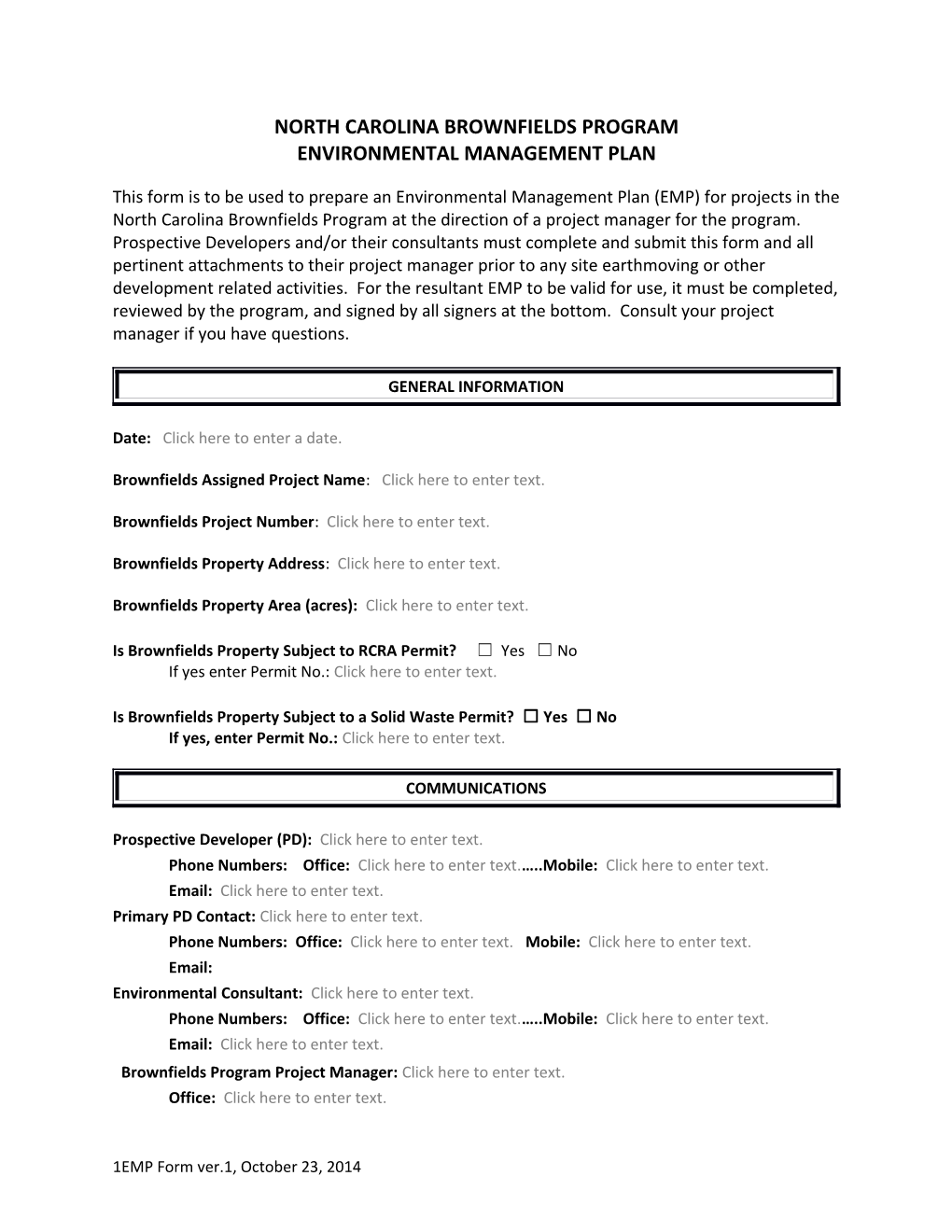 North Carolina Brownfields Program