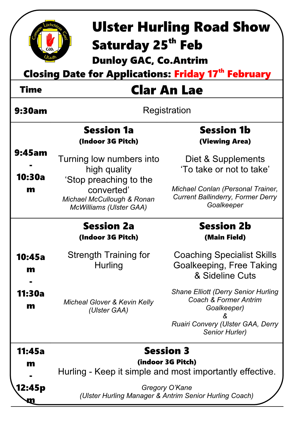 Ulster Hurling Roadshow