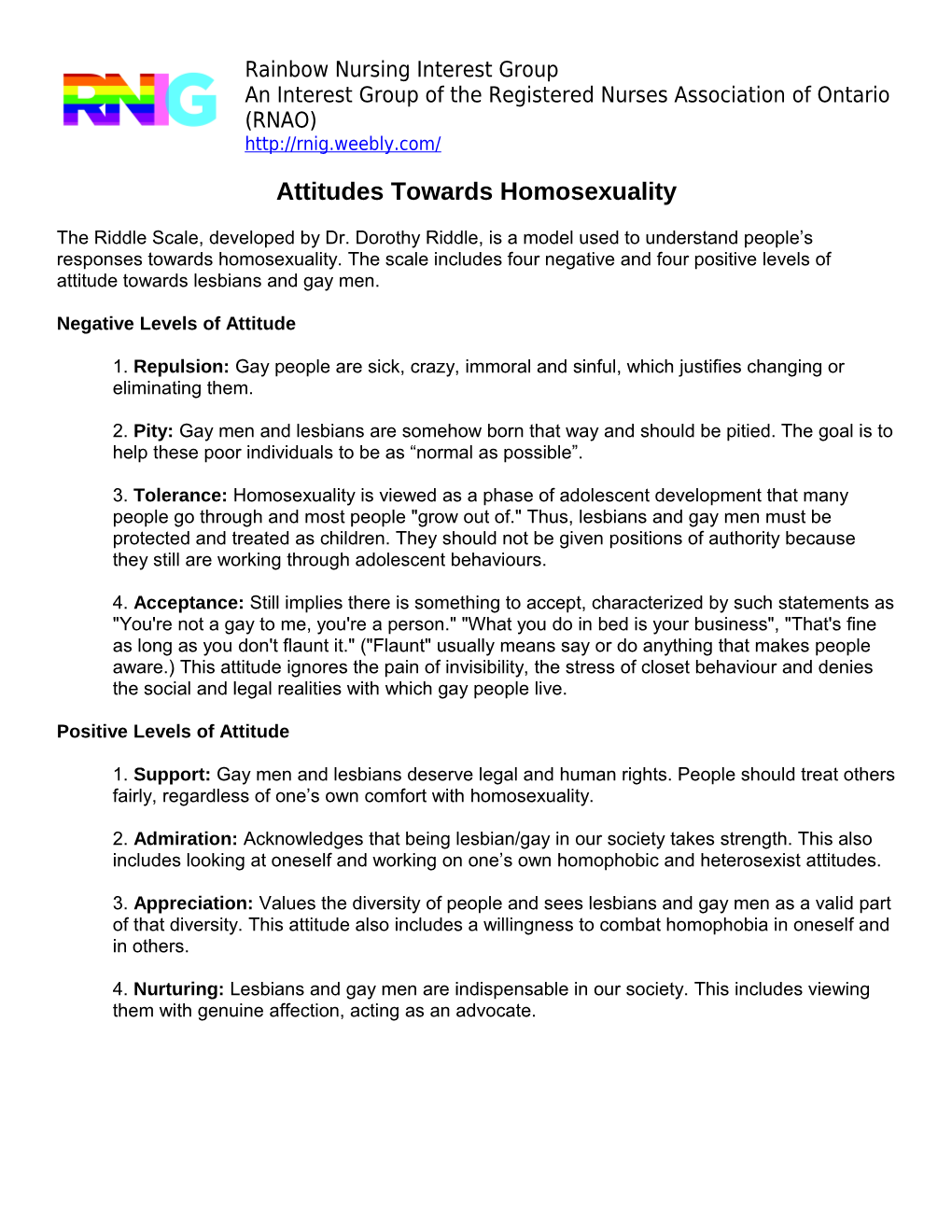 An Interest Group of the Registered Nurses Association of Ontario (RNAO)