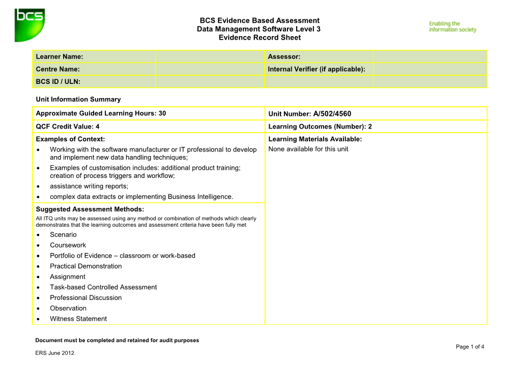 Data Management Software Level 3