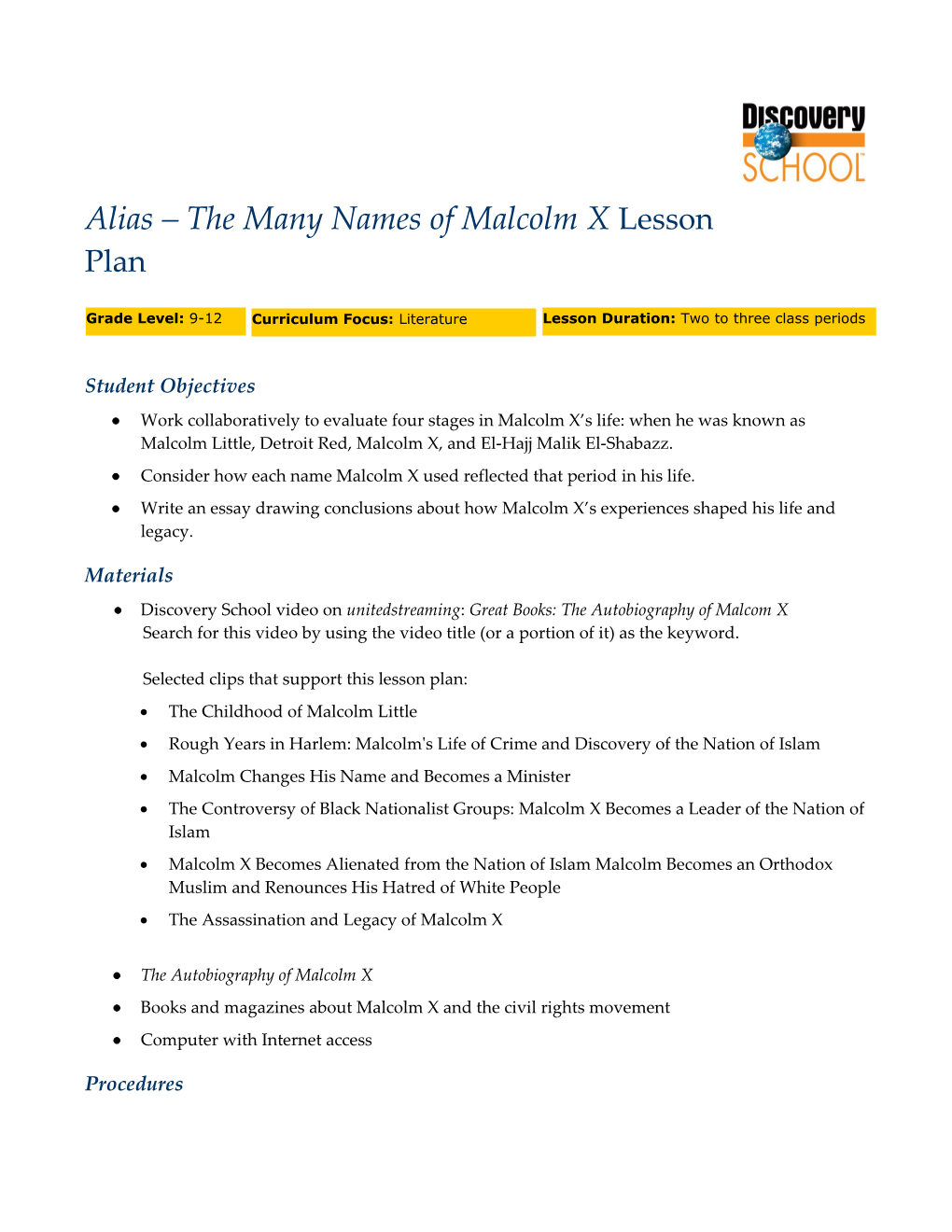 Alias: the Many Names of Malcom X 2