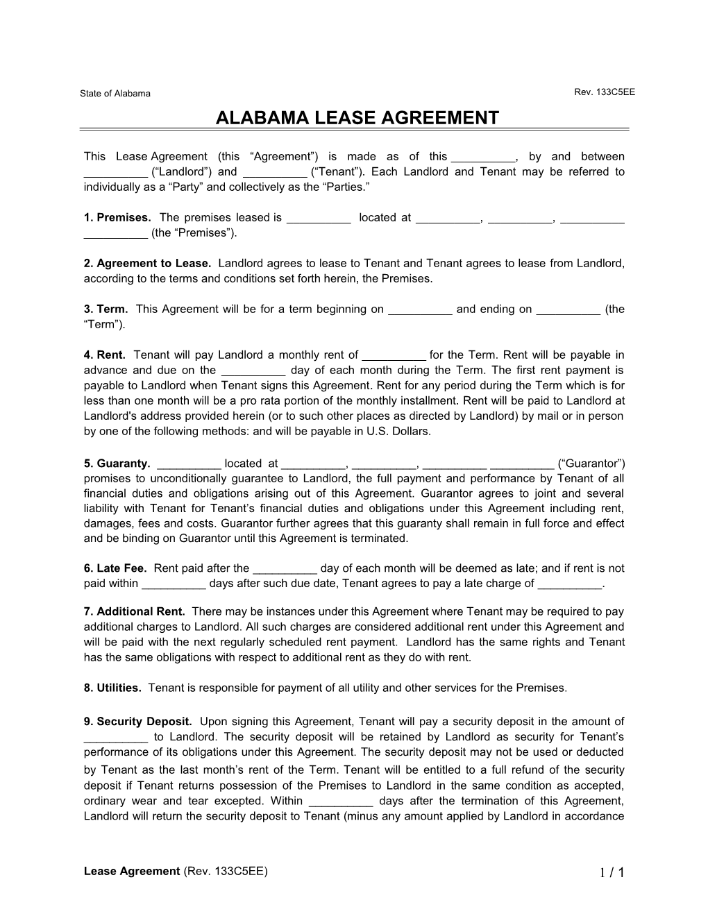This Leaseagreement (This Agreement ) Is Made As of This______, by and Between ______(