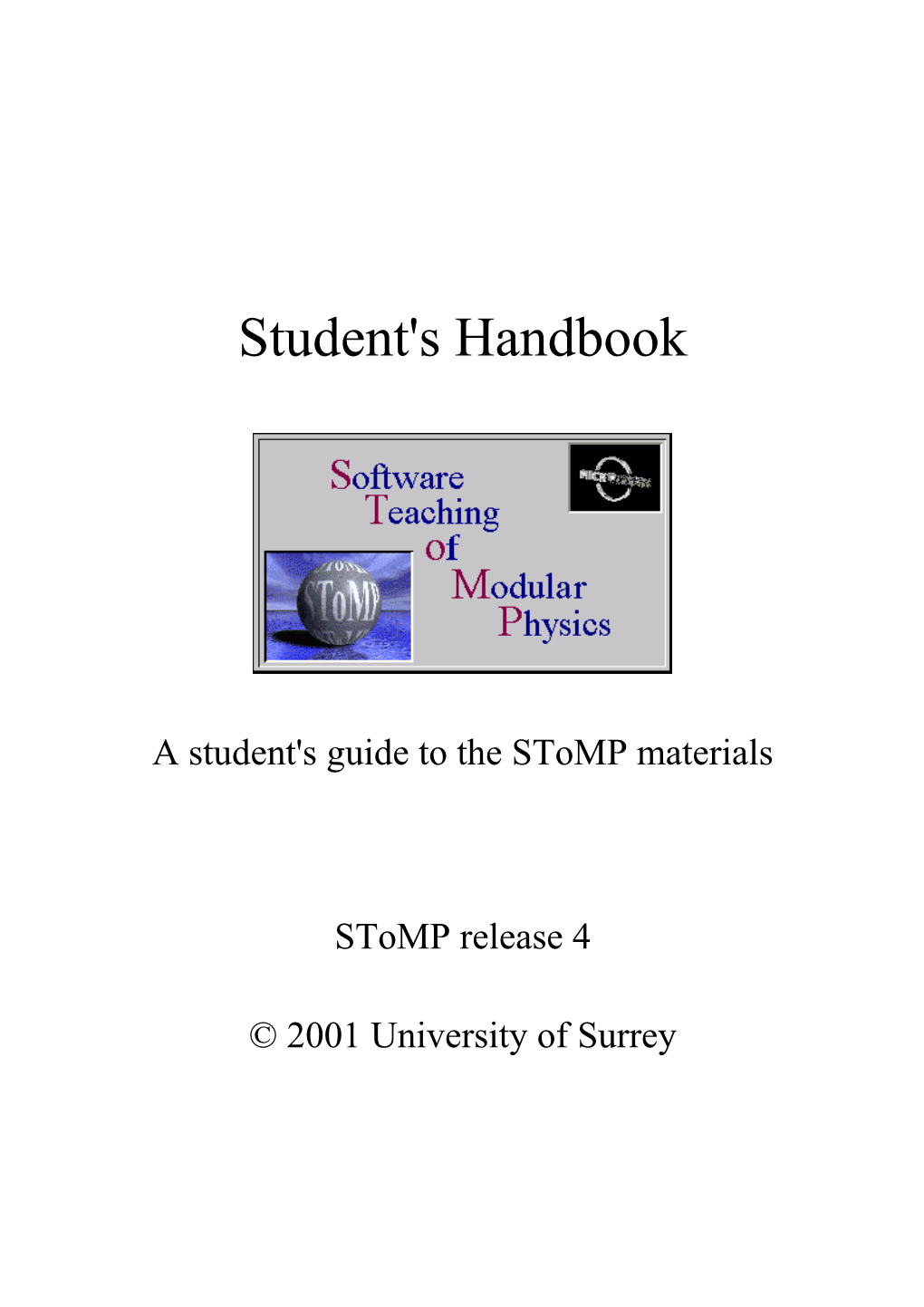 A Student's Guide to the Stomp Materials