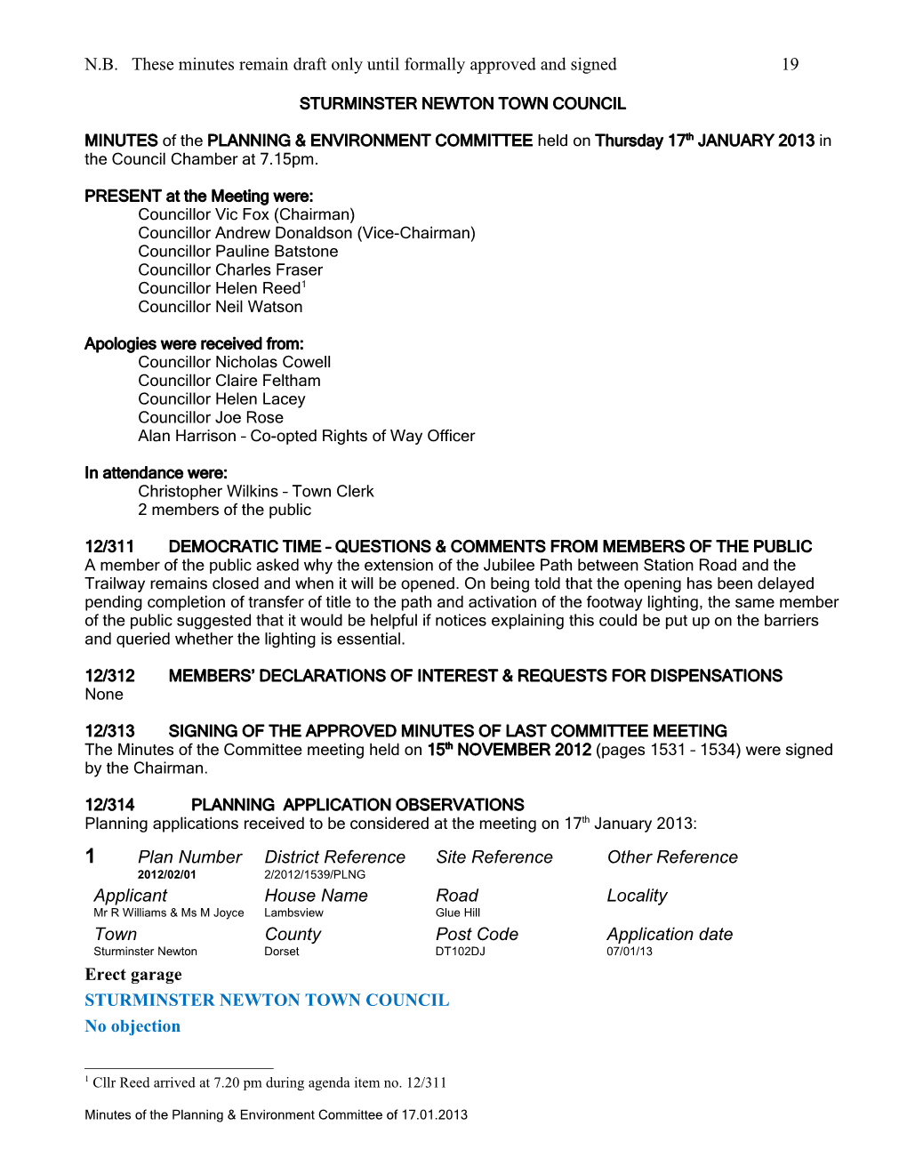 Sturminster Newton Town Council