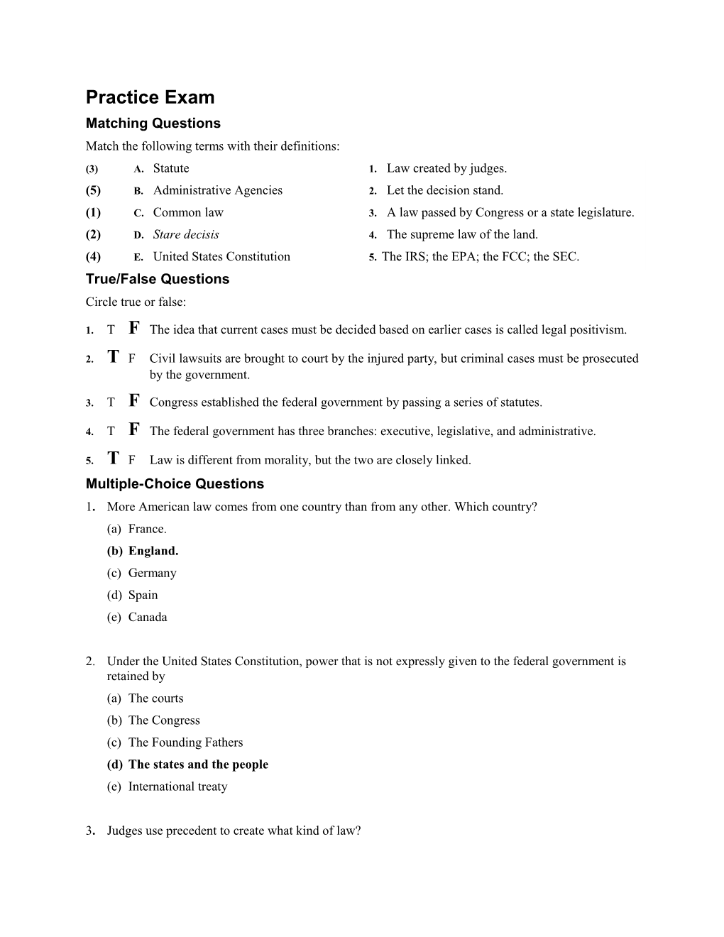 Match the Following Terms with Their Definitions