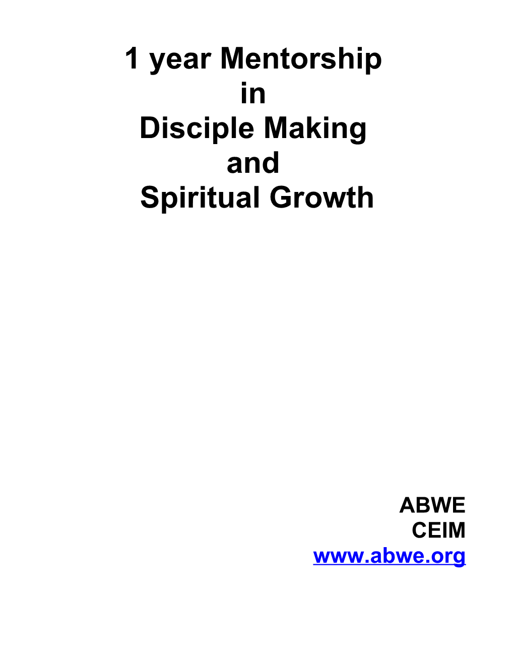 Mentorship in Disciple-Making
