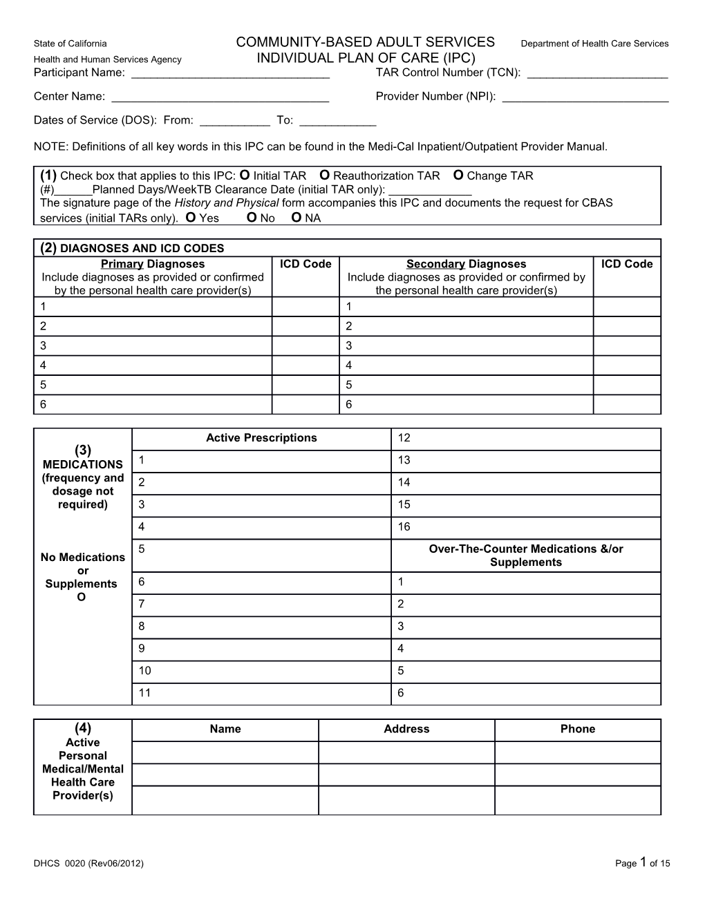 State of California COMMUNITY-BASED ADULT Servicesdepartment of Health Care Services