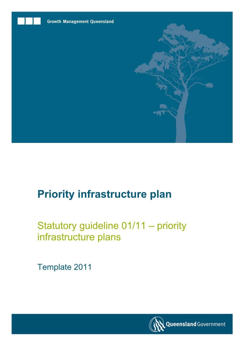Statutory Guideline 01/11 - Priority Infrastructure Plans Template