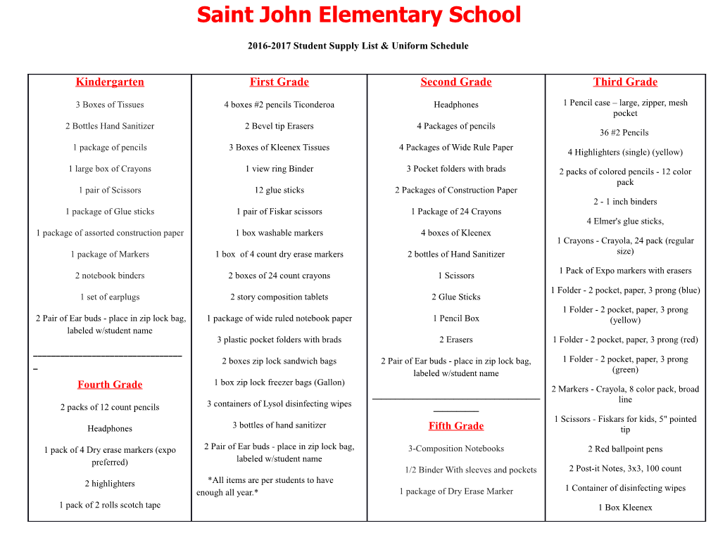 Saint John Elementary School