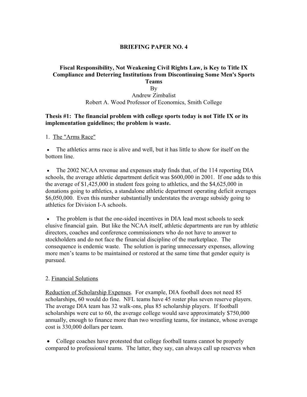 Fiscal Responsibility, Not Weakening Civil Rights Law, Is Key to Title IX Compliance And